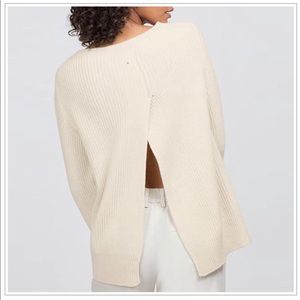 Cuyana Ribbed Open Back Sweater Small